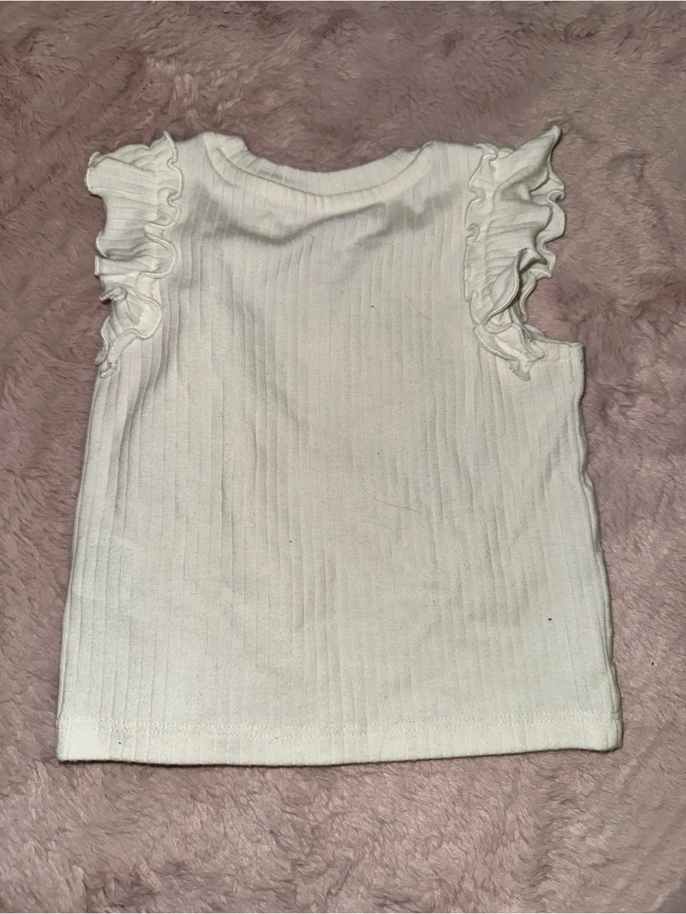 wonder nation White Ruffle Shell Tank with Seafoam Green Shorts